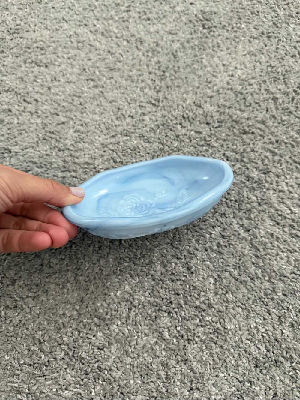 Vintage Avon Blue Soap Jewelry Dish